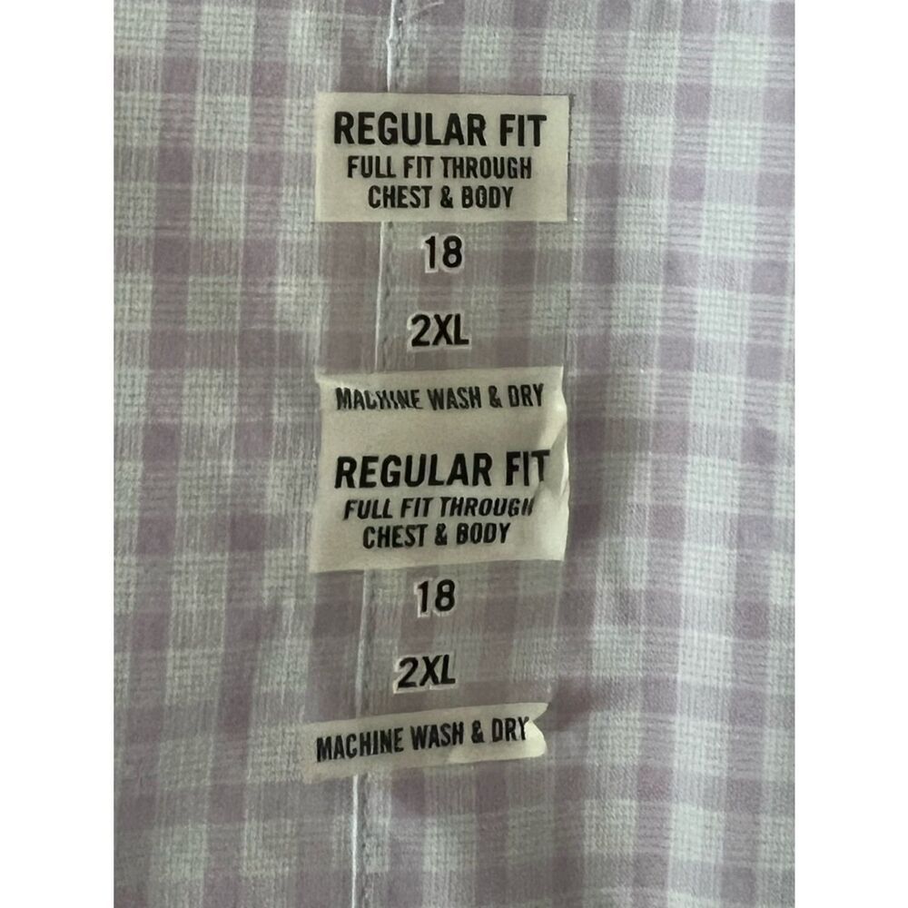 Van Heusen Regular Fit Wrinkle Free Short Sleeve Poplin Short-Size 18 - Picture 4 of 7